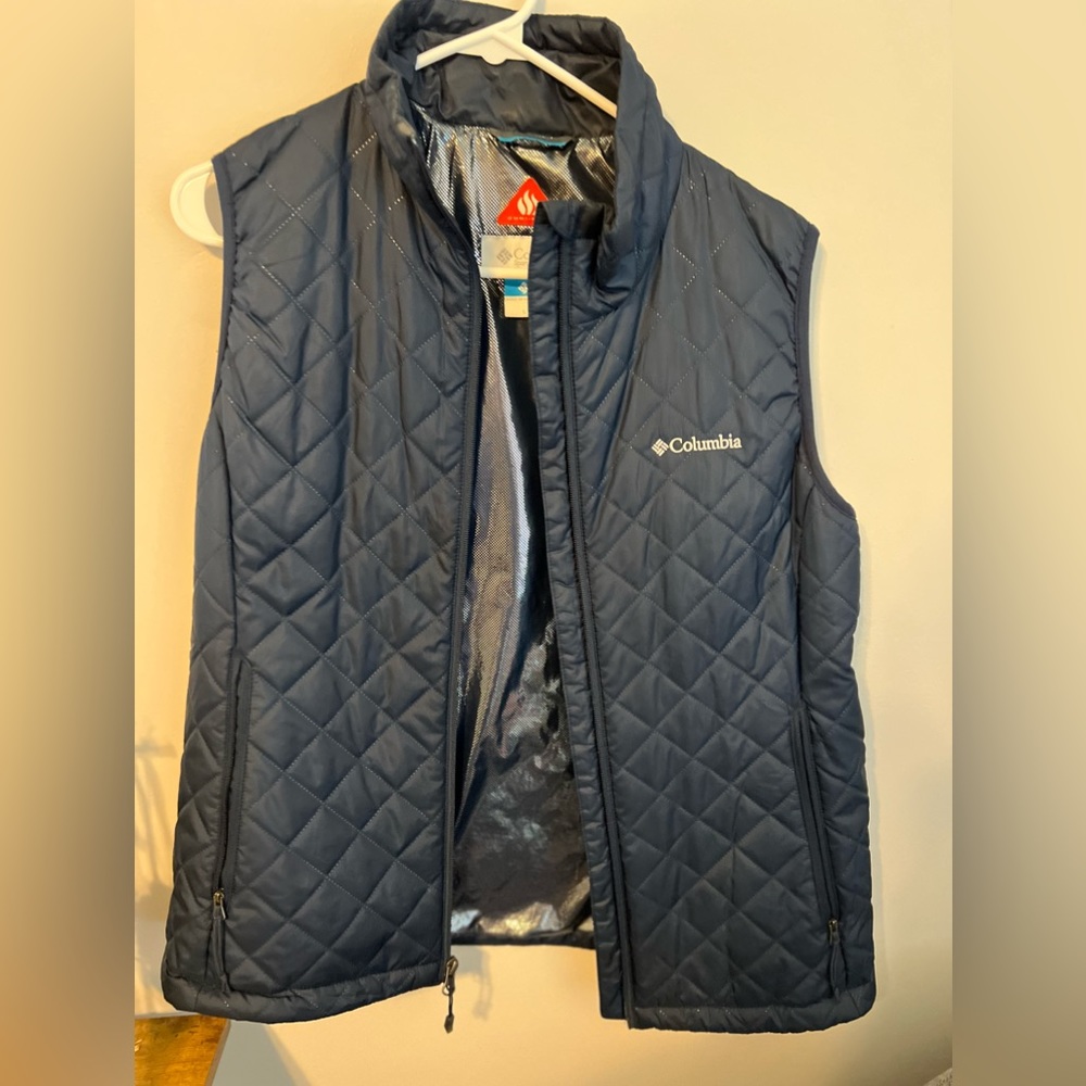 Columbia Navy Omni Heat Vest | Women’s Large